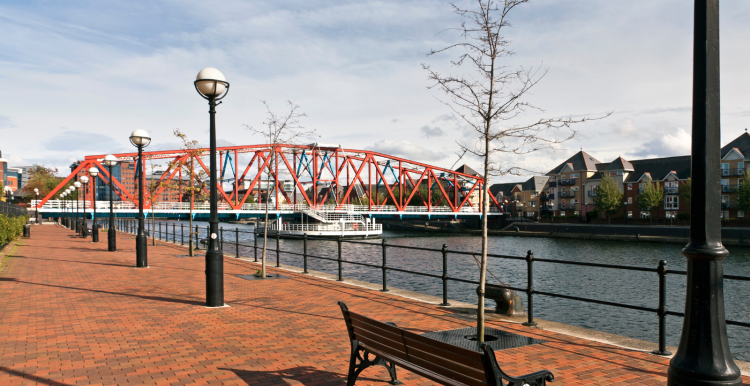 Photo of a bench at Media City