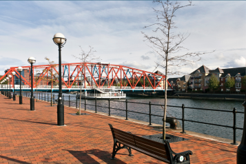 Photo of a bench at Media City