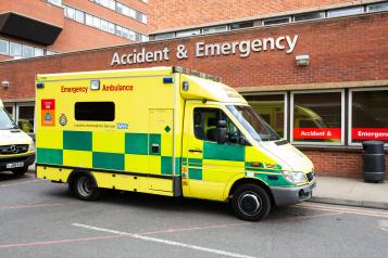 Ambulance outside A&E